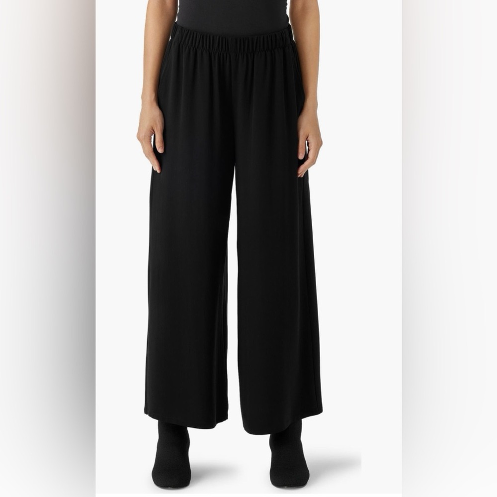 Eileen Fisher Silk Crepe Crop Pant M